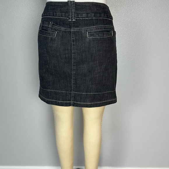 Ann Taylor Women’s Jeans Skirt Size 8 Vintage Black Cotton - Picture 5 of 13